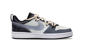 Nike Court Borough 2 Cool Street Non-slip Lightweight Low-Top Skateboard Shoes GS Gray Black 1 2671985