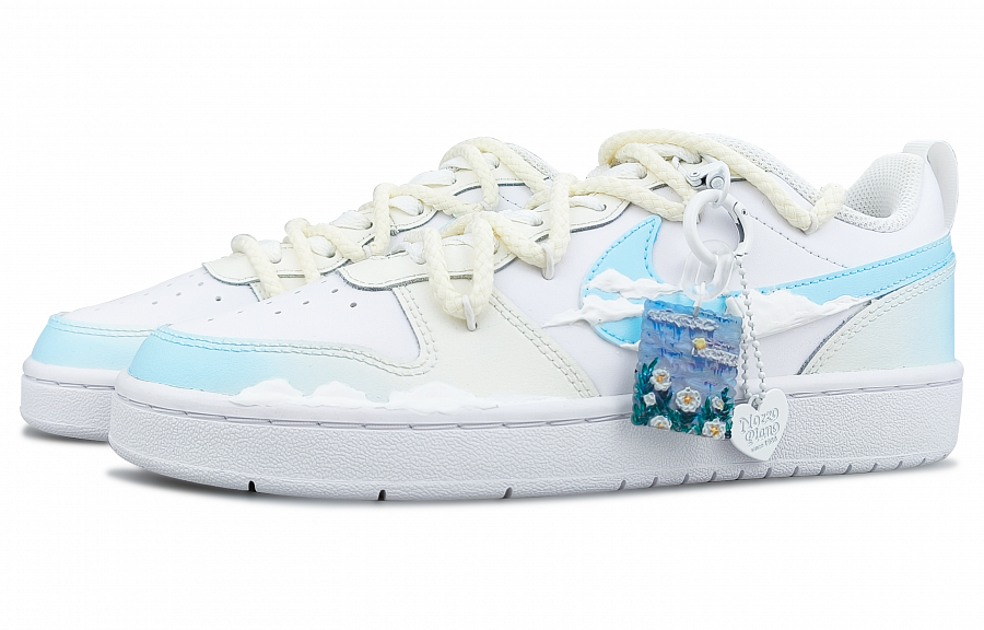 Nike Court Borough 2 Unknown Flowers Anti-Slip Wear-Resistant Low-Top Skateboard Shoes Women's Light Blue купить в интернет-магазине Yoocart с быстрой доставкой по России.