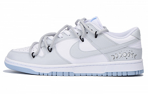 Nike Dunk Moon Orbit Durable Breathable Low-Top Skateboard Shoes Men's White Gray 1 2672291