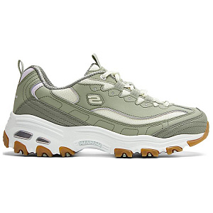 Skechers DLITES Low Top Casual Running Shoes Women's Green White 1 2672736