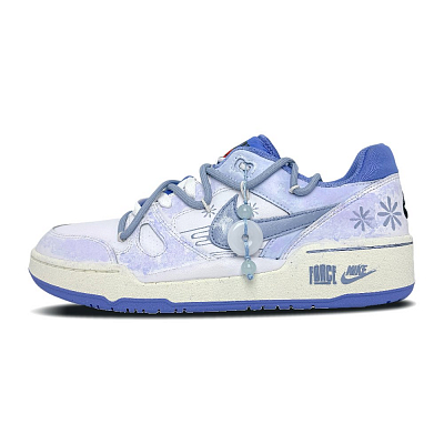 Nike Full Force Skateboard Shoes Men Low-Top White/Blue