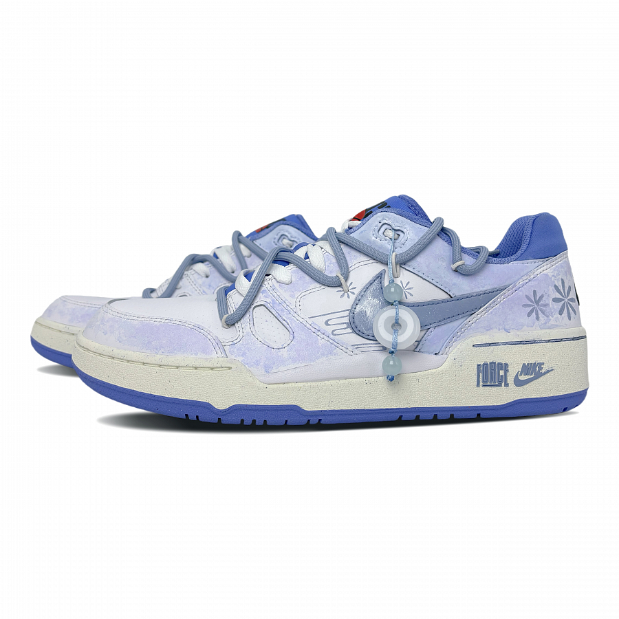 Nike Full Force Skateboard Shoes Men Low-Top White/Blue купить в интернет-магазине Yoocart с быстрой доставкой по России.