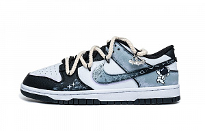 Nike Dunk Astronaut Anti-Slip Wear-Resistant Low-Top Skateboard Shoes GS Black White