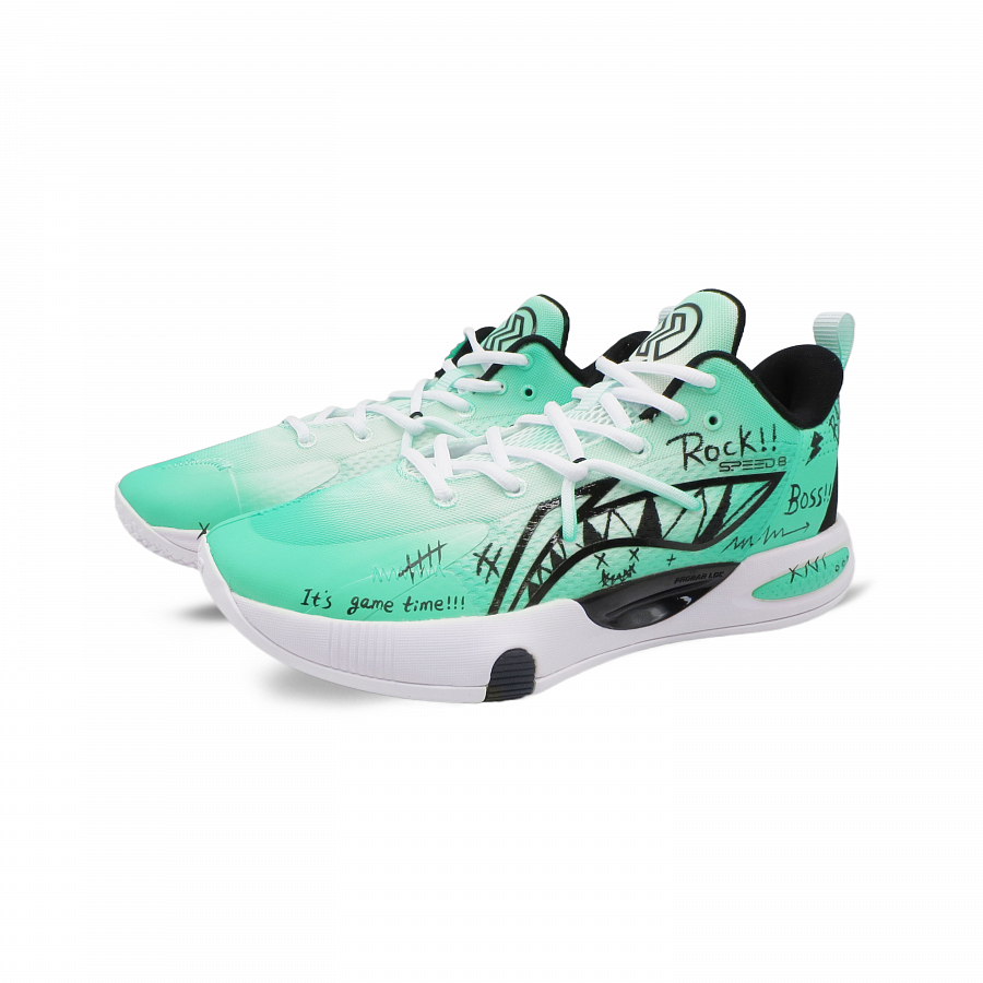LiNing Speed 8 Electronic Fun Toys Cushioning Anti-Slip And Wear-Resistant Support Low-Top Basketball Shoes Men's Green