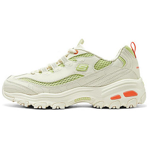 Skechers DLITES Low-Top Casual Shoes Women's Beige Green Orange