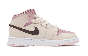 Jordan Air Jordan 1 Slip Resistant Abrasion Resistant Mid top Vintage Basketball Shoes GS Pink Purple 1 2673965