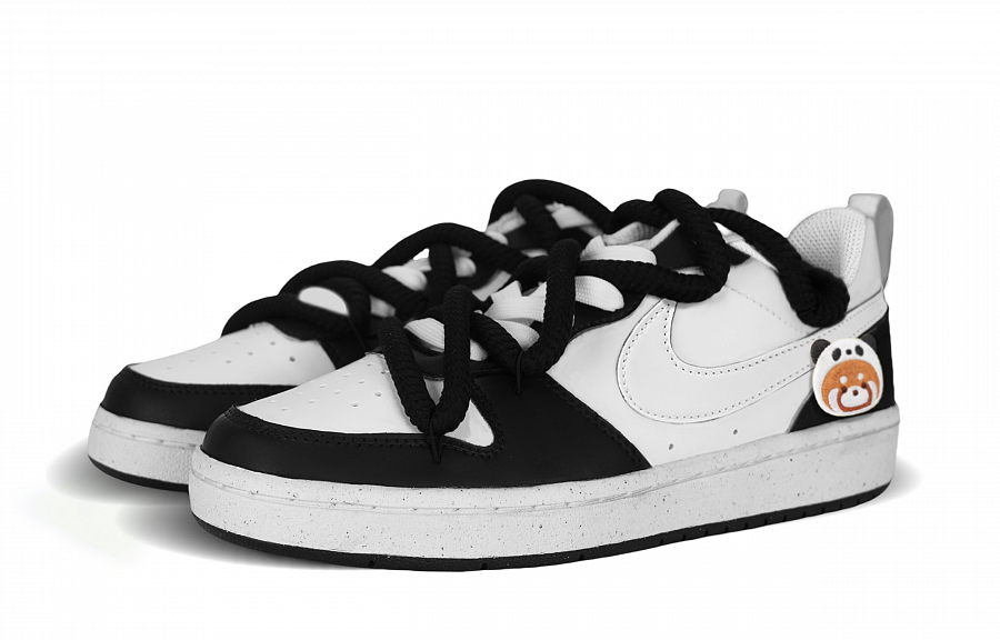 Nike Court Borough Low Top Skateboard Shoes GS Black White купить в интернет-магазине Yoocart с быстрой доставкой по России.