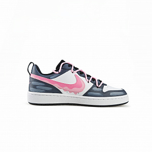 Nike Court Borough Anti-Slip And Wear-Resistant Lightweight Low-Top Skateboard Shoes GS White Gray Pink 1 2674135