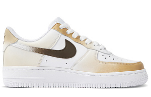 Nike Air Force 1 Anti-Slip Wear-Resistant Low-Top Skateboard Shoes Women's Yellow White 1 2674175