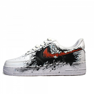 Nike Air Force 1 Ink Smoke Tricolor Captivating Rabbit Wear-Resistant Low-Top Skateboard Shoes Women's White
