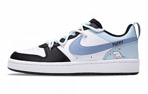 Nike Court Borough Low 2 Preppy Cute Pet Design Anti-Slip Wear-Resistant Low-Top Skateboard Shoes Women's White Blue