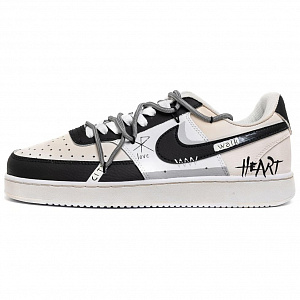 Nike Court Vision 1 Slip-Resistant Cushioning Low-Top Skateboard Shoes Men's Black White