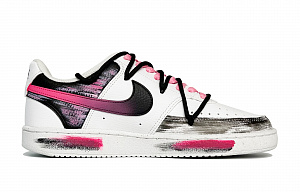 Nike Court Vision 1 Parallel Space-time Abrasion-Resistant Slip-Resistant Low-Top Skateboard Shoes Women's Red Black 1 2675051