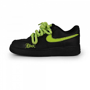 Nike Air Force 1 Slip-Resistant Low-Top Skateboard Shoes Unisex Black Green