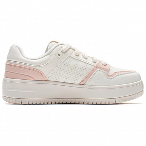 LiNing Cheese Anti Slip Wear Resistant Breathable Height Increasing Low Top Skateboard Shoes Women's White Pink 1 2675262