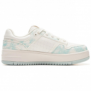 LiNing Cheese Anti Slip Wear Resistant Breathable Height Increasing Low Top Skateboard Shoes Women's White Blue 1 2675270