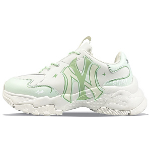MLB Big Ball Chunky Non-slip Wear-resistant Shock Absorption Low-Top Chunky Sneakers Unisex Green White 1 2675316
