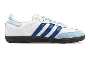 Adidas Originals SAMBA OG Slip-Resistant Low-Top Skateboard Shoes Unisex White Blue 1 2675324