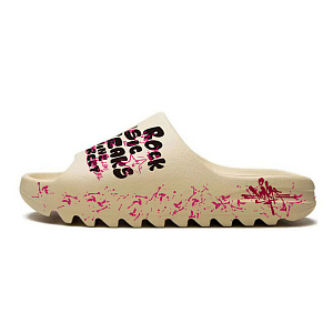 Adidas Originals Yeezy Slide Slip-Resistant Quick Dry Antibacterial Slide Slippers Unisex Beige Black Red