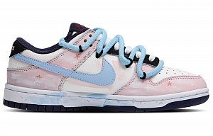 Nike Dunk Low Dream Butterfly Girlish Cushioning, Wear Resistant Low Top Skateboard Shoes Women's Pink White Blue 1 2675636