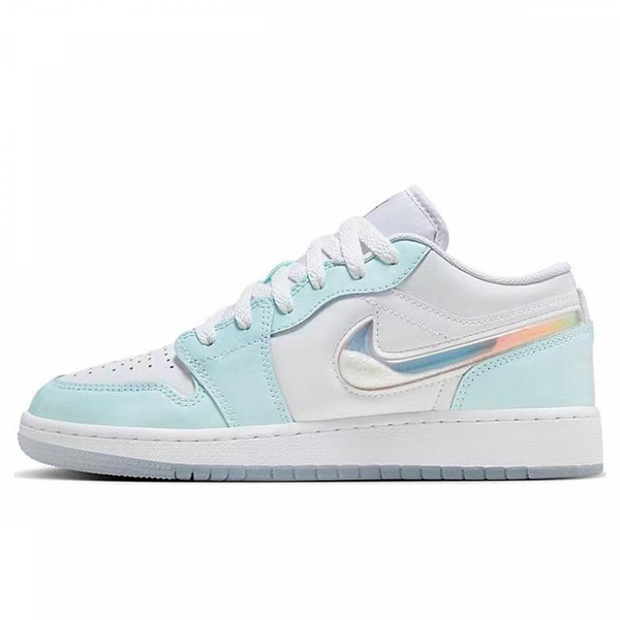 Jordan Air Jordan 1 Durable Moisture-Wicking Low-Top Vintage Basketball Shoes GS Blue White купить в интернет-магазине Yoocart с быстрой доставкой по России.