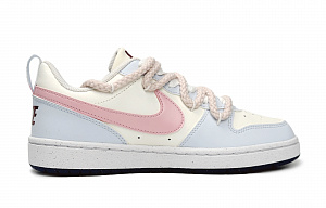 Nike Court Borough Low-Top Skateboard Shoes GS Pink Blue 1 2675836