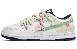 Nike Dunk Skateboard Shoes Women's Low top White/Yellow/Pink/Green