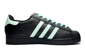 Adidas Originals SUPERSTAR Non-slip Lightweight Low-Top Skateboard Shoes Unisex Black Green 1 2675903