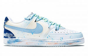 Nike Court Vision 1 Slip Resistant Low Top Skateboard Shoes Men's Sky Blue 1 2676028