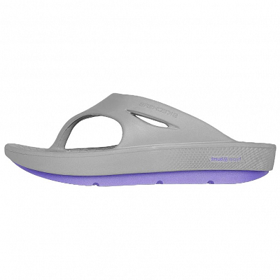 Skechers ON THE GO Odor Resistant Slip Resistant Flip Flops Women's Gray Purple