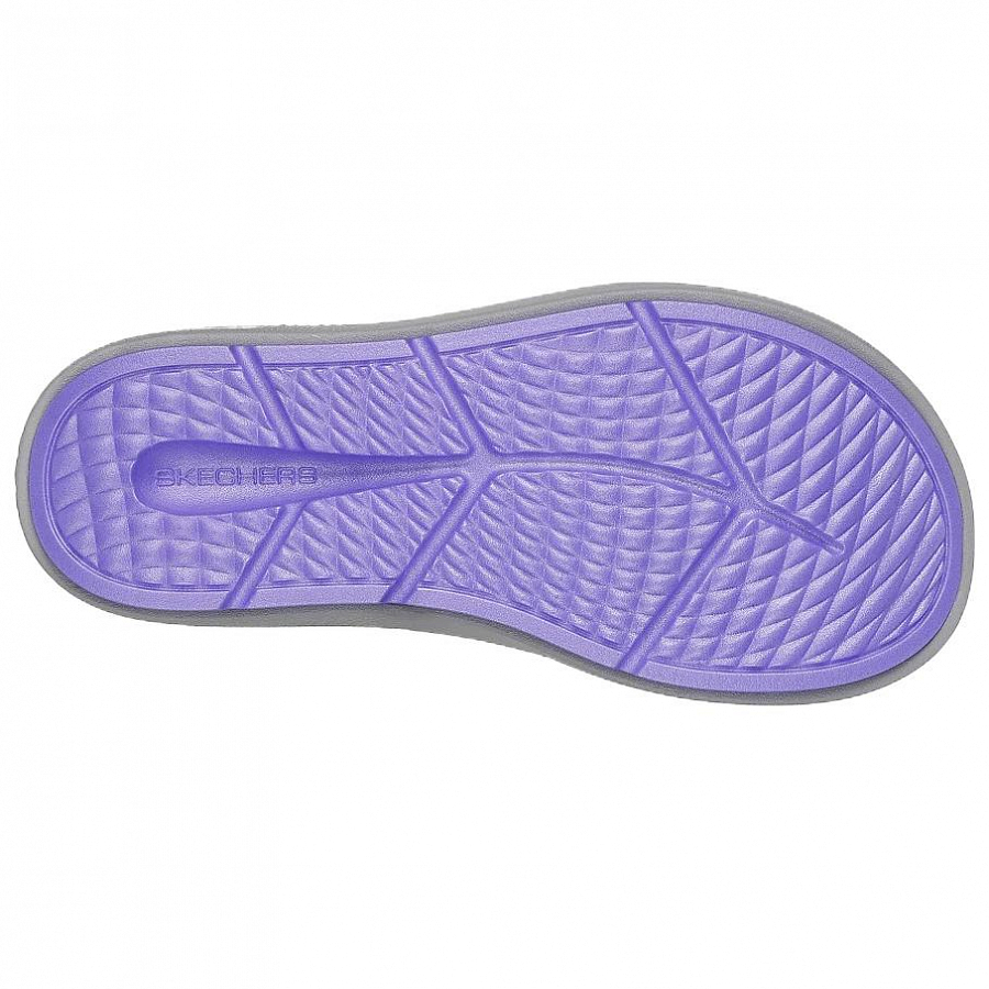 Skechers ON THE GO Odor Resistant Slip Resistant Flip Flops Women's Gray Purple