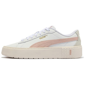 PUMA Smash Platform Low Top Skateboard Shoes Women's White Pink