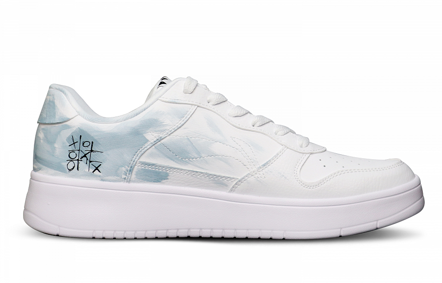 LiNing Sports Life Collection Anti-Slip And Wear-Resistant Breathable Low-Top Skateboard Shoes Men's White Blue