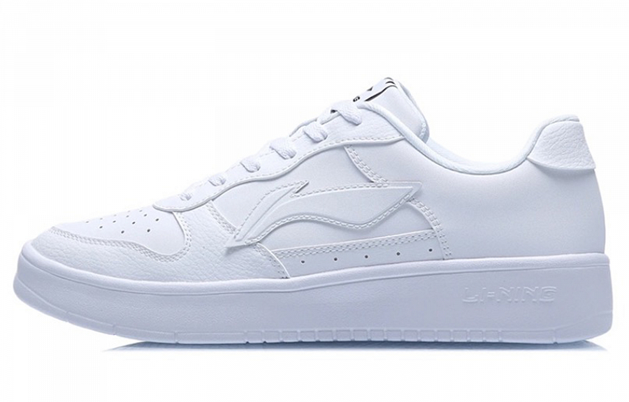 LiNing Sports Life Collection Anti-Slip And Wear-Resistant Breathable Low-Top Skateboard Shoes Men's White Blue