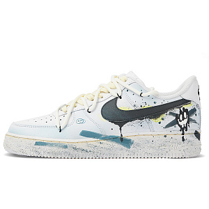 Nike Air Force 1 Anti-Slip Wear-Resistant Low-Top Skateboard Shoes Men's Blue White