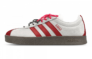 Adidas Neo Slip-Resistant Low-Top Skateboard Shoes Unisex Gray Red