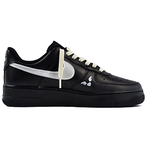 Nike Air Force 1 Heart Scratch Card Anti Slip Wear Resistant Low Top Skateboard Shoes Unisex Black Silver 1 2677060