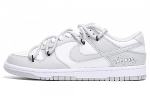 Nike Dunk VIBE Style Lunar Orbit Anti-Slip And Wear-Resistant Lightweight Low-Top Skateboard Shoes Men's Gray White