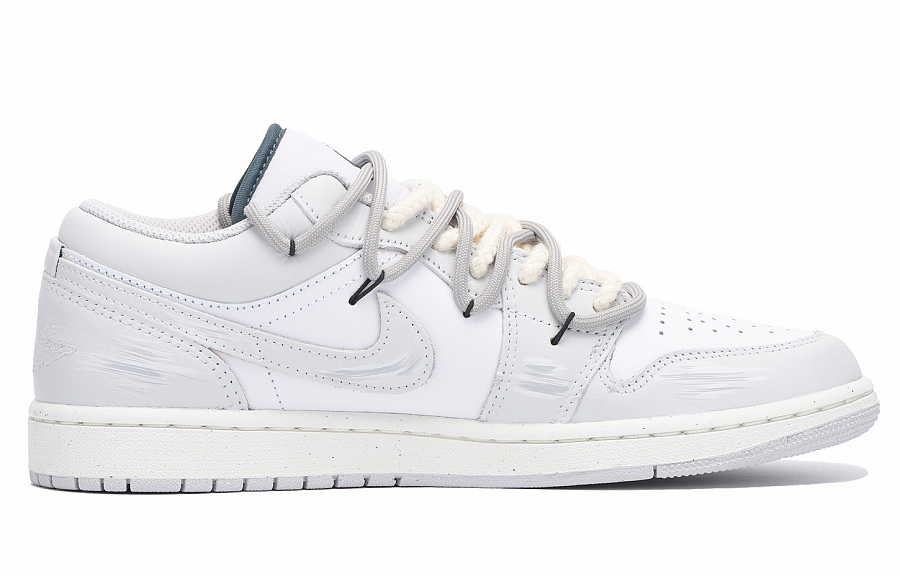 Jordan Air Jordan 1 Slip-Resistant Coverage Balance Impact-Resistant Low-Top Vintage Basketball Shoes Men's Light Gray купить в интернет-магазине Yoocart с быстрой доставкой по России.
