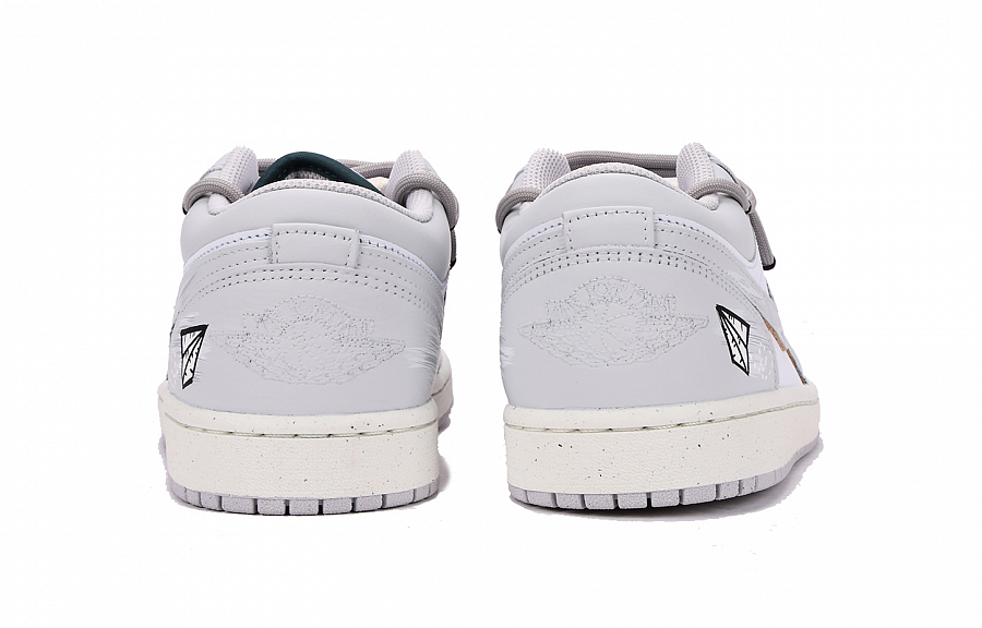 Jordan Air Jordan 1 Slip-Resistant Coverage Balance Impact-Resistant Low-Top Vintage Basketball Shoes Men's Light Gray купить в интернет-магазине Yoocart с быстрой доставкой по России.