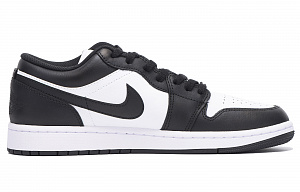 Jordan Air Jordan 1 Slip-Resistant Coverage Balance Impact-Resistant Low-Top Vintage Basketball Shoes Men's Black White 1 2677764