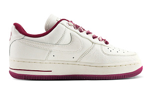 Nike Air Force 1 Low-Top Skateboard Shoes Women's White Red 1 2677900
