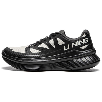 LiNing Ling Yue Anti-Slip Wear-Resistant Low-Top Casual Running Shoes Men's Gray Black