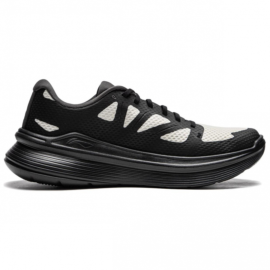 LiNing Ling Yue Anti-Slip Wear-Resistant Low-Top Casual Running Shoes Men's Gray Black