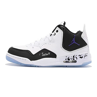 Jordan Courtside 23 Cushioned Slip-Resistant Water-Resistant Mid-Top Vintage Basketball Shoes Men's Black White