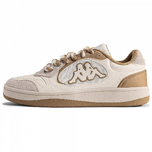 Kappa Anti Slip Wear Resistant Low Top Casual Shoes Unisex White Brown