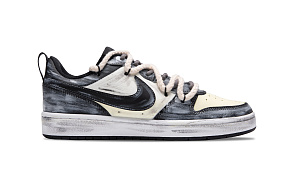 Nike Court Borough Low Gothic Faith Non-slip Lightweight Low-Top Skateboard Shoes GS Yellow Black 1 2678315