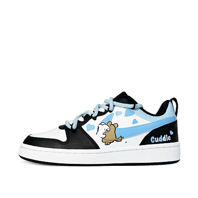 Nike Court Borough Hug The Dog Non-slip Lightweight Low-Top Skateboard Shoes GS Blue Black