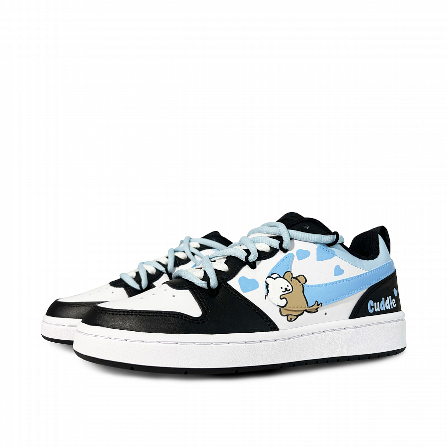 Nike Court Borough Hug The Dog Non-slip Lightweight Low-Top Skateboard Shoes GS Blue Black купить в интернет-магазине Yoocart с быстрой доставкой по России.