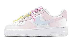 Nike Air Force 1 Low Air Force 1 Anti-Slip Wear-Resistant Low-Top Skateboard Shoes GS Blue Pink 1 2678410